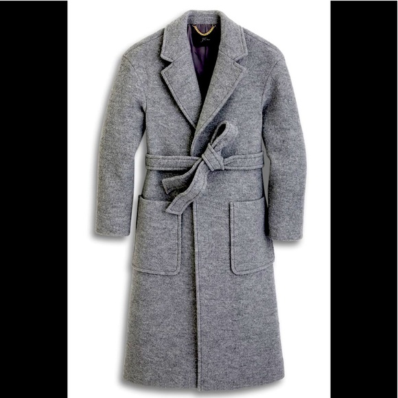 j crew long wrap coat